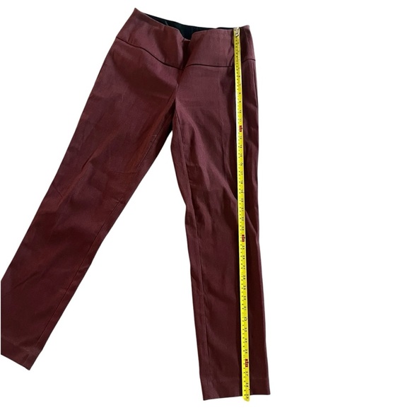 Cleo women’s slim stretch pants bundle burgundy & taupe minimalist office basics - Picture 4 of 8